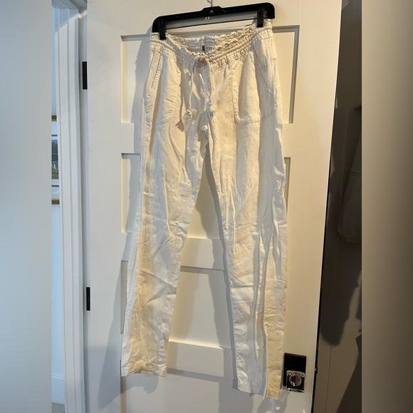 ROXY Linen Drawstring Pants Size M - Picture 1 of 8